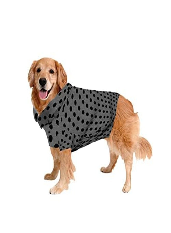 Sage Square Crazy Printed Dog T-Shirt, Trending T-Shirt, Ultra Soft & Light Weight Vest, Comfortable, Breathable Dog Apparel, Fashion Outfit (Large - 20 inch) (Polka Grey) - Image 1